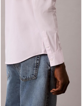 Camisa casual Calvin Klein de algodón manga larga para hombre