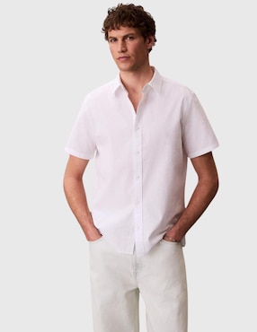 Camisa casual Calvin Klein manga corta para hombre