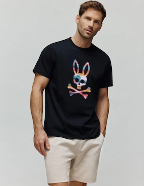 Playera Psycho Bunny cuello redondo para hombre