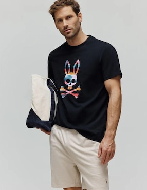 Playera Psycho Bunny cuello redondo para hombre