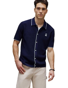 Camisa casual Psycho Bunny de algodón manga corta para hombre