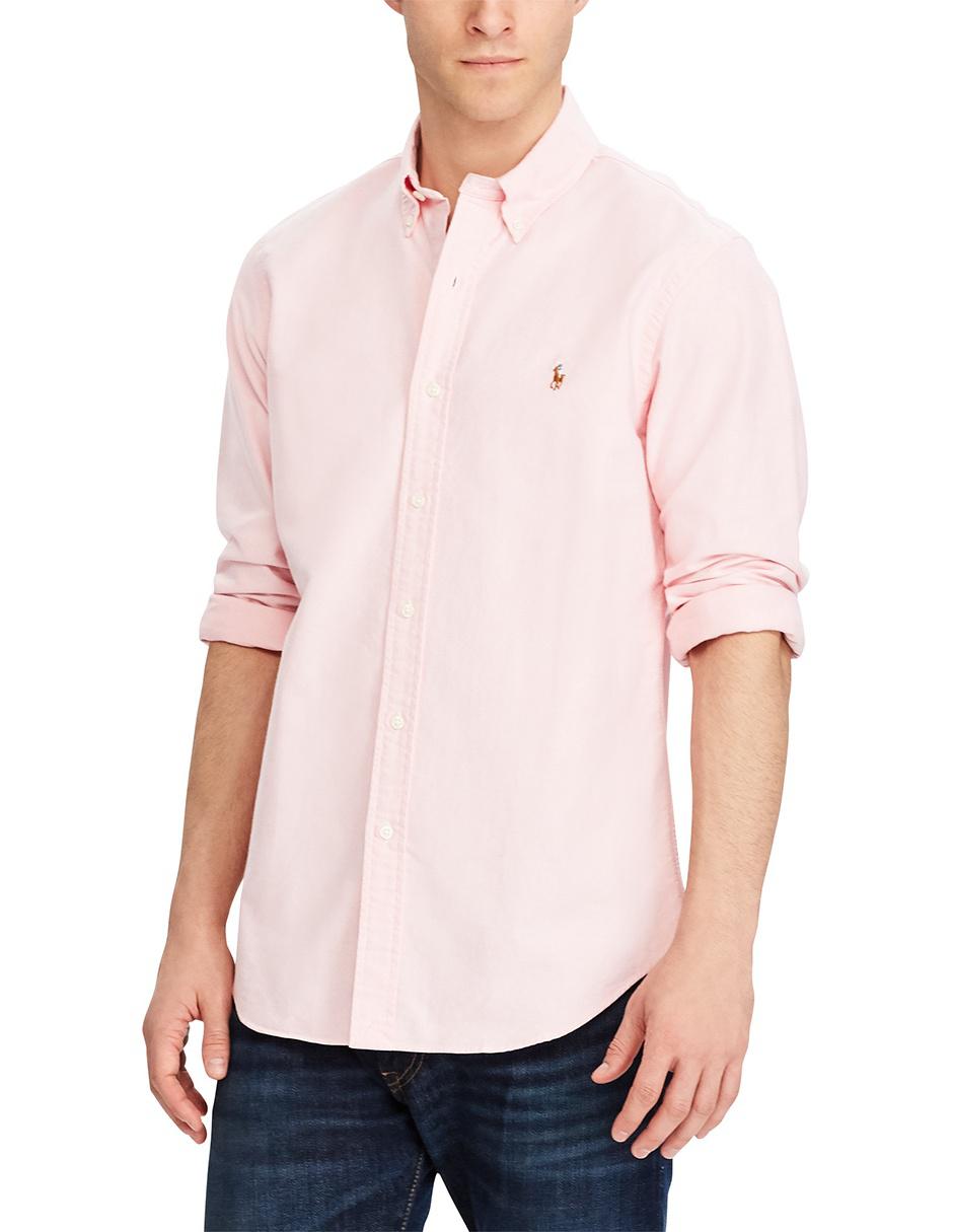Camisa casual de algodón manga larga para hombre