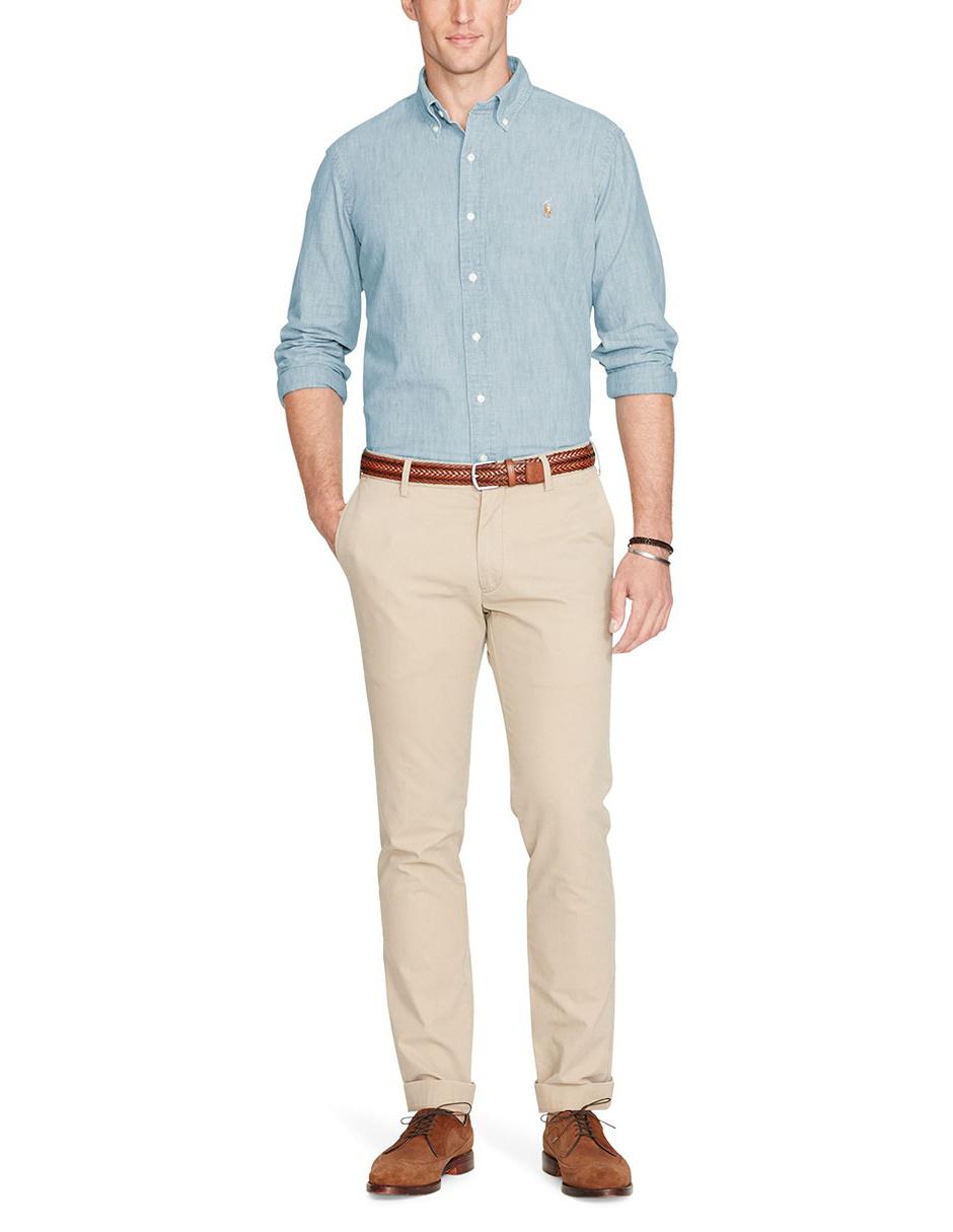 Camisa casual de algodón manga larga para hombre 6