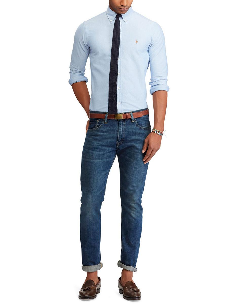 Camisa casual de algodón manga larga para hombre 8
