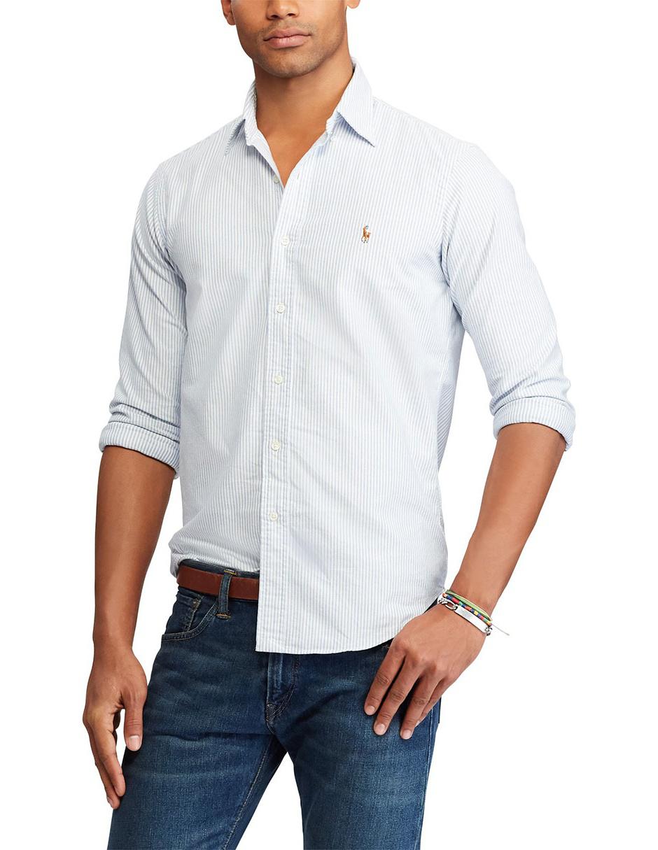 Camisa casual Ralph Lauren de algodón manga larga para hombre |