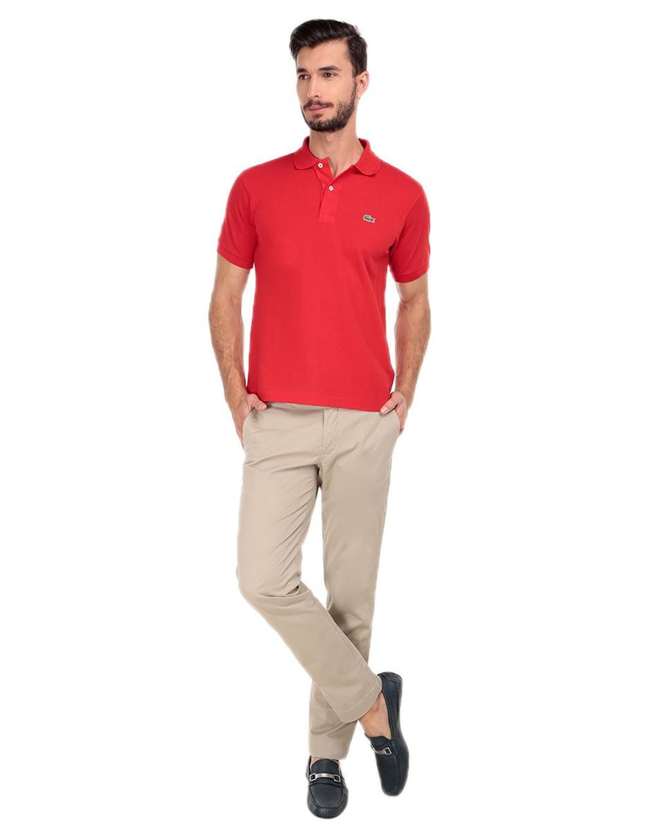PLAYERA POLO LACOSTE L1212, 7 E, ROJO