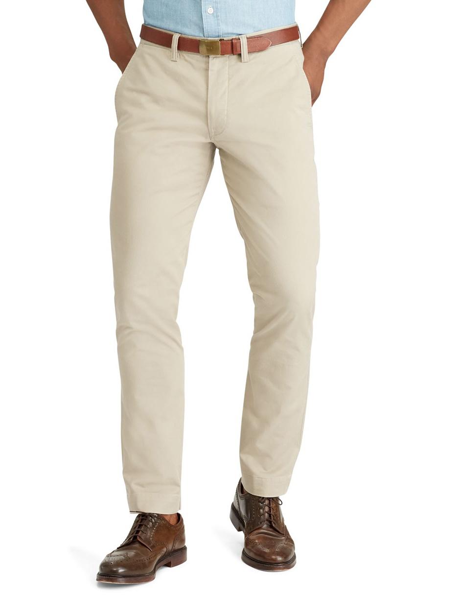 Pantalón chino slim de algodón para hombre