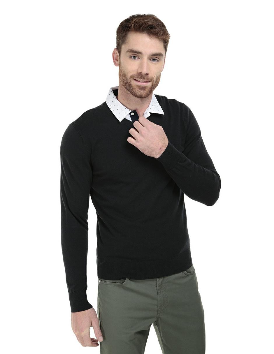 Suéter Tommy Hilfiger cuello V negro en Liverpool