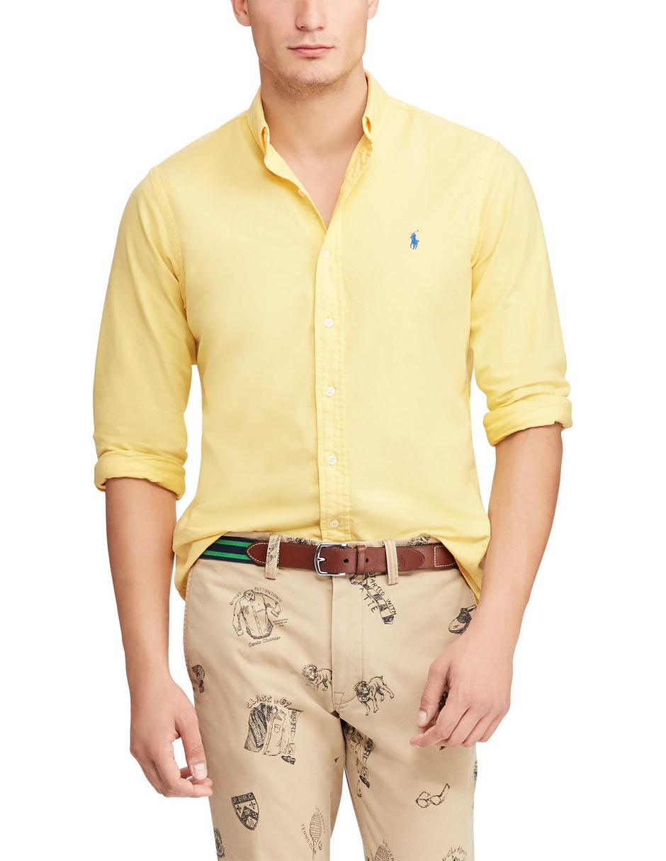 Arthur Conan Doyle flexible comerciante Camisa casual Polo Ralph Lauren corte slim fit amarilla | Liverpool.com.mx