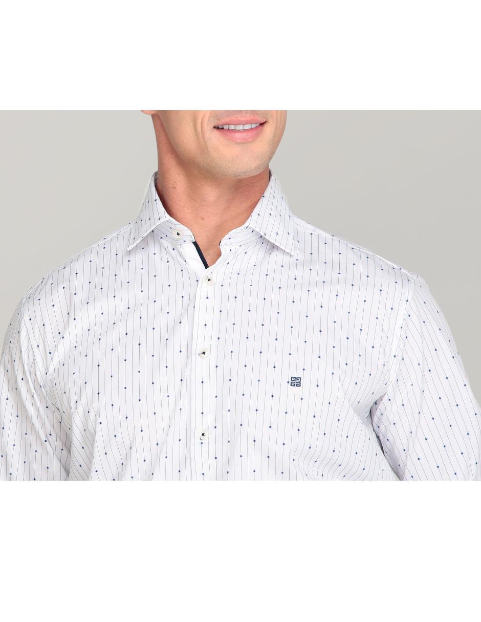 Camisa casual Givenchy corte regular fit azul marino con diseño gráfico en  Liverpool