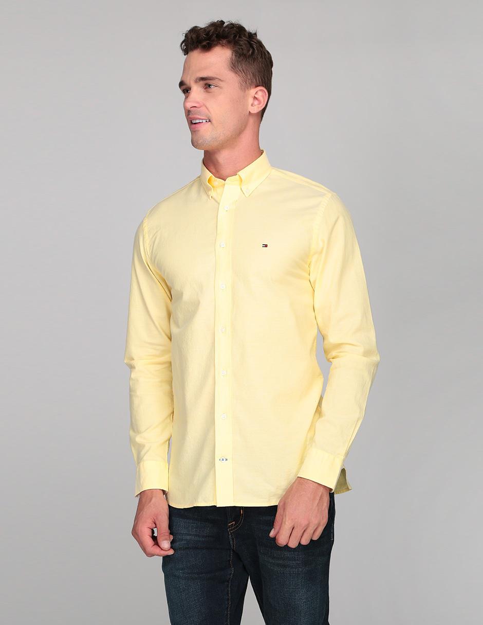 Camisa casual Tommy Hilfiger corte fit amarilla | Liverpool.com.mx