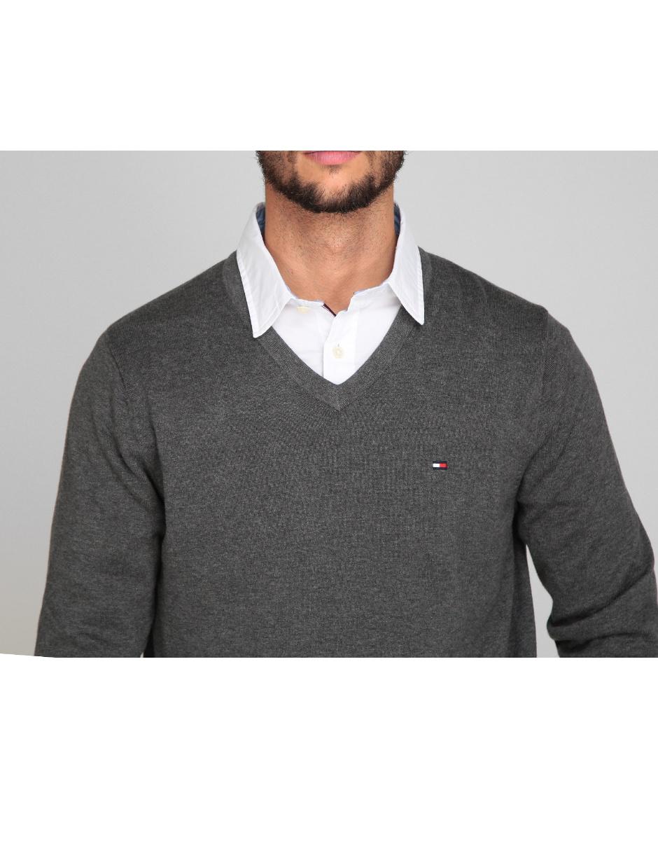 Suéter cuello V para hombre 4