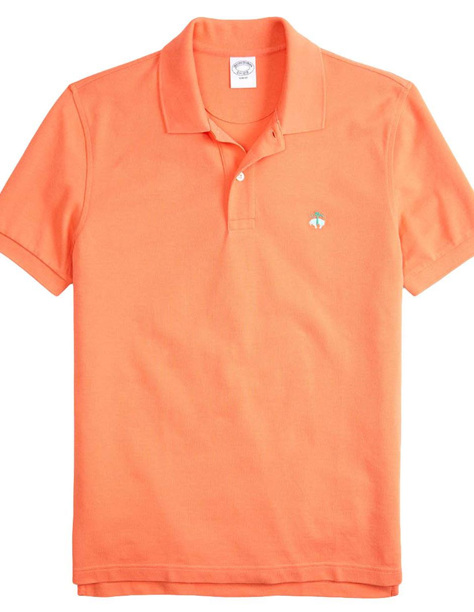 playera polo naranja