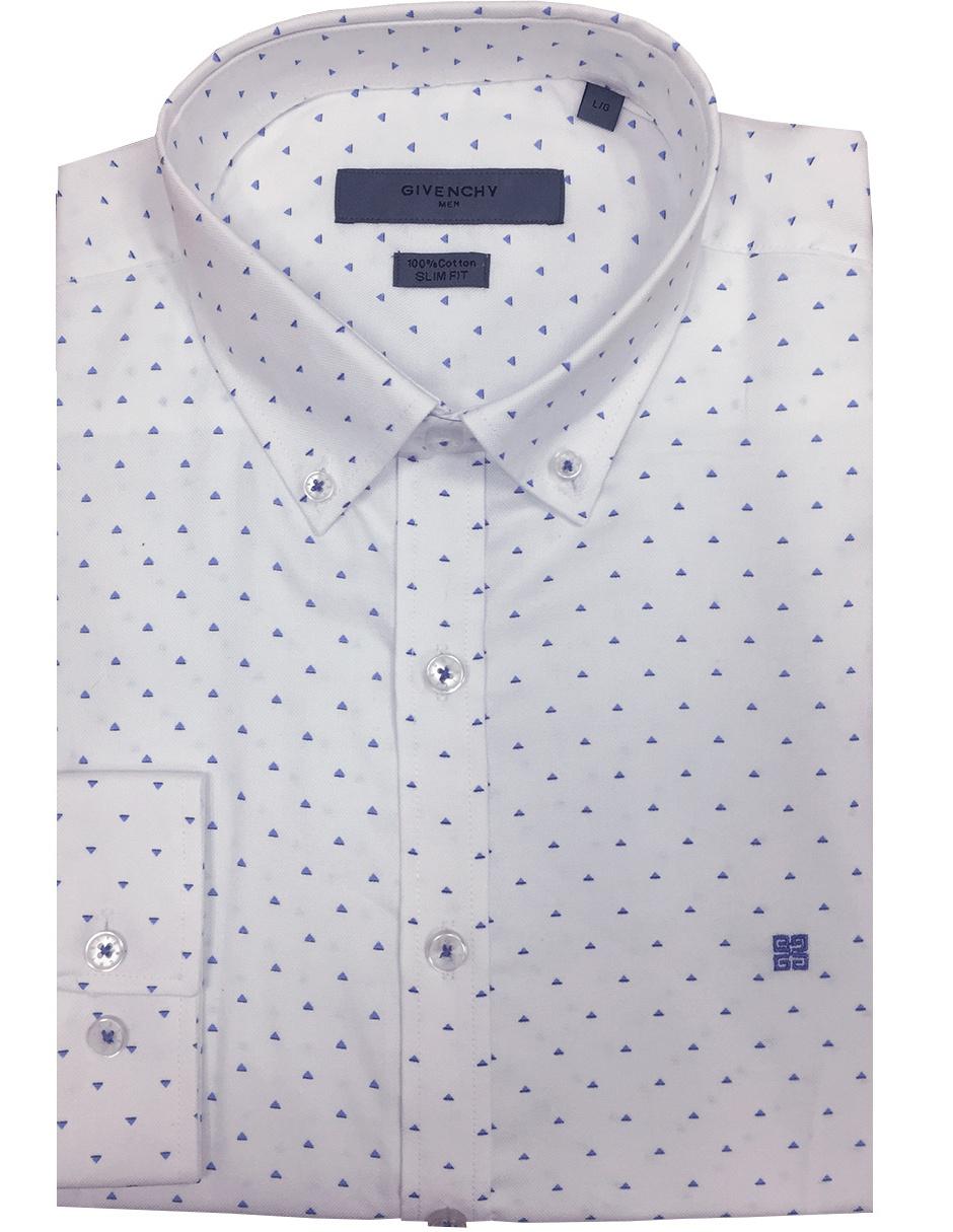 Camisa de vestir Givenchy corte slim fit blanca con diseño gráfico en  Liverpool