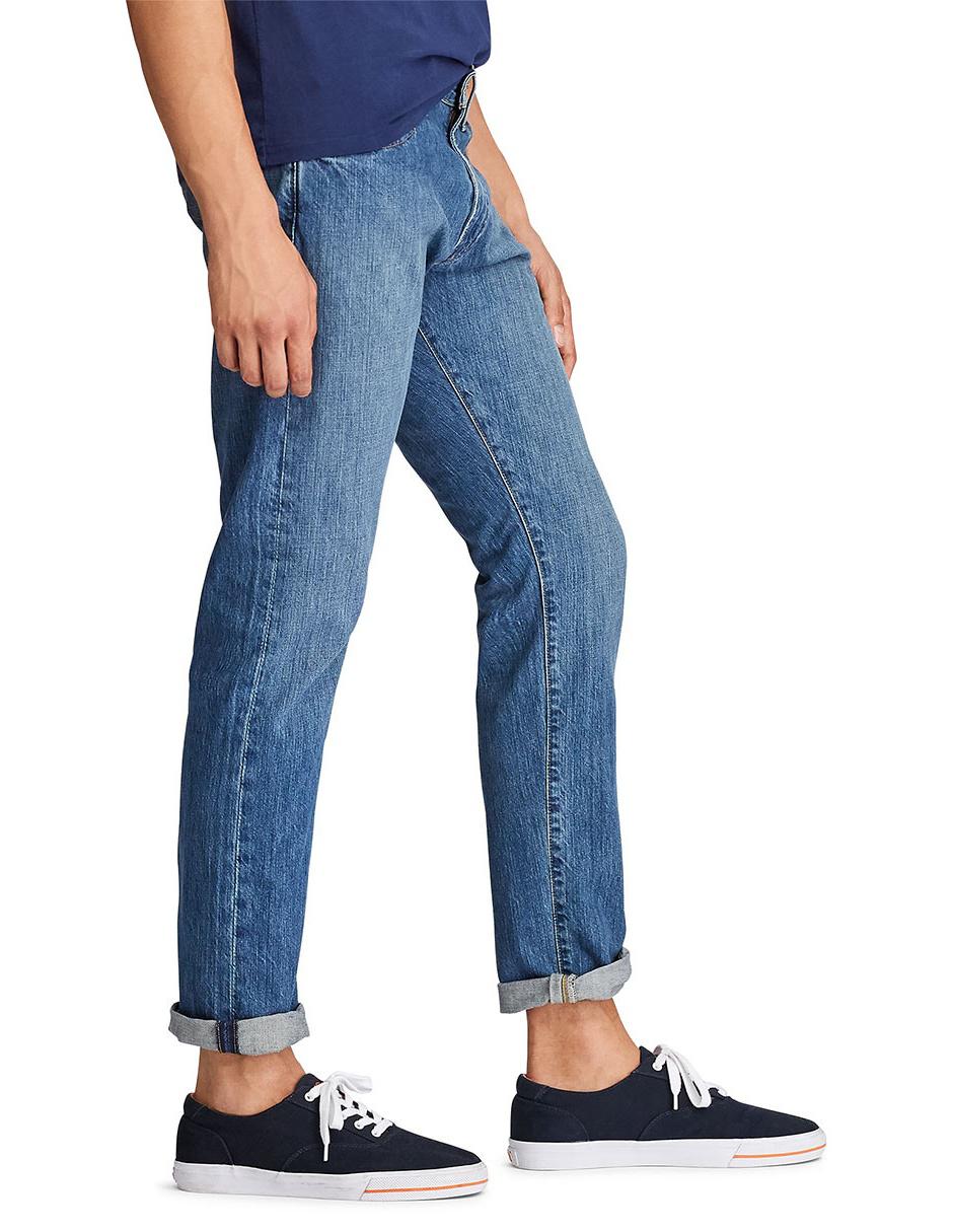 Jeans straight lavado obscuro para hombre 2