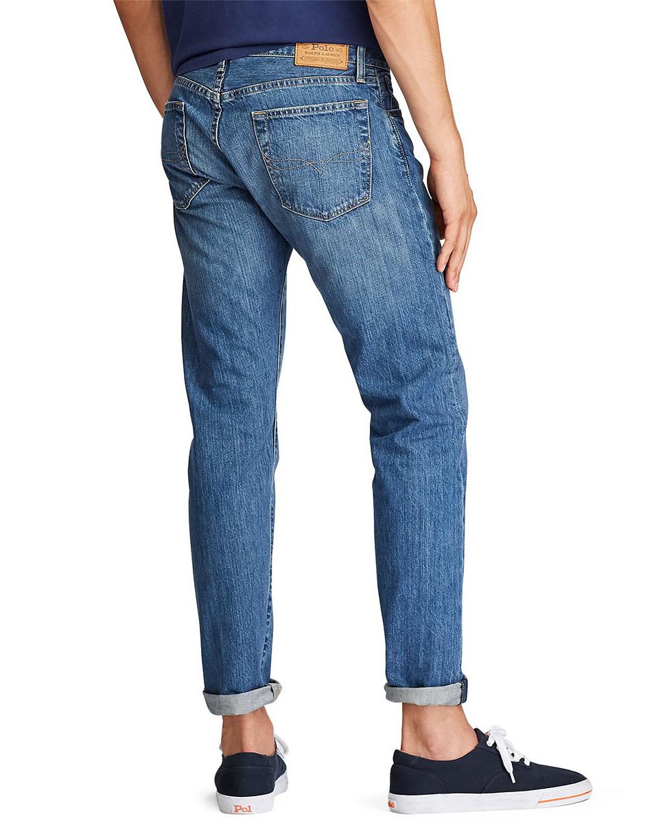 Jeans straight lavado obscuro para hombre 3