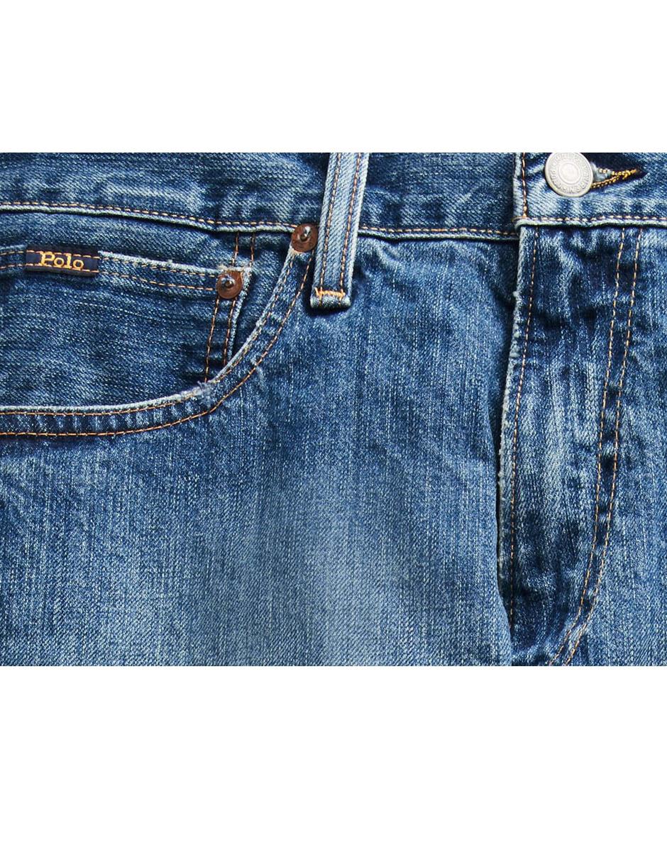Jeans straight lavado obscuro para hombre 5