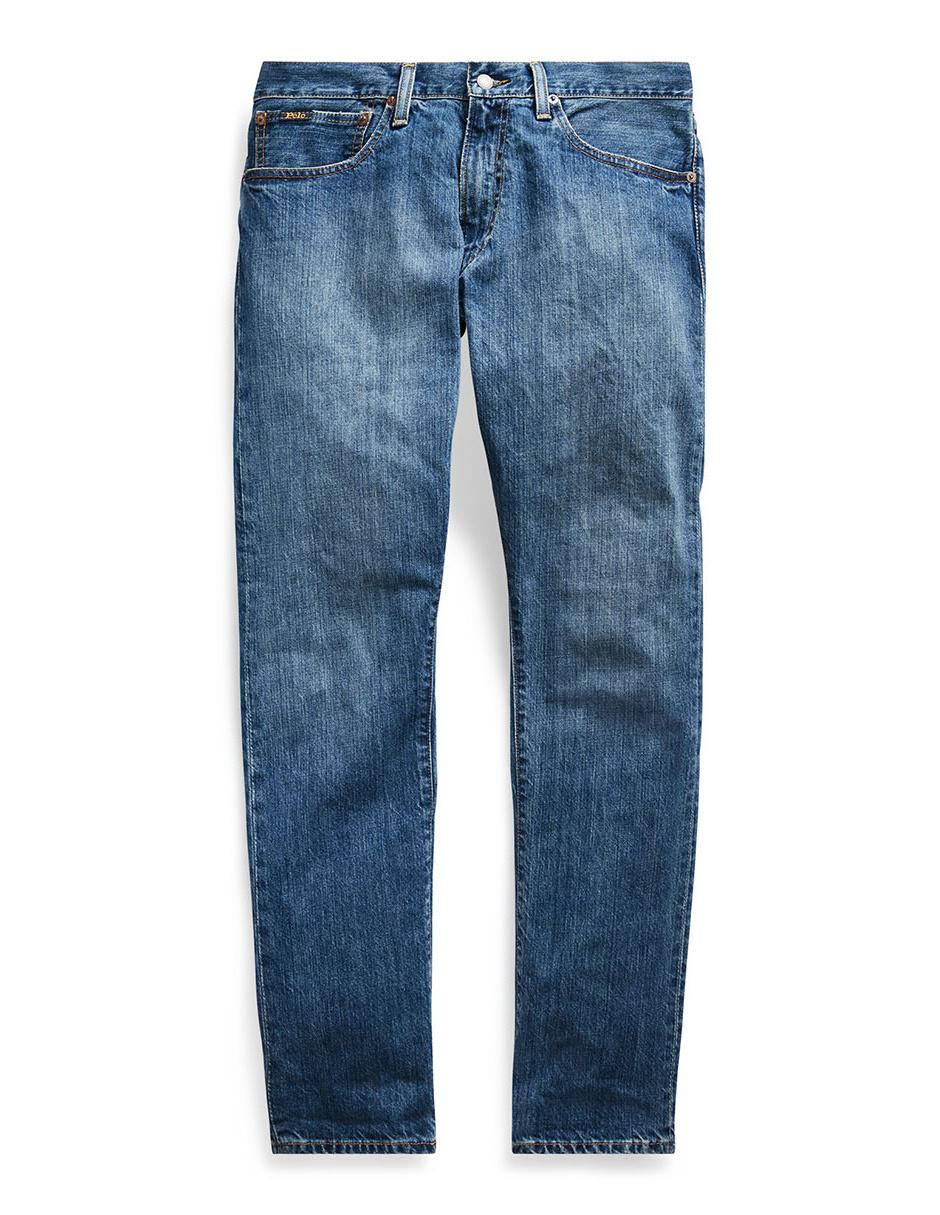 Jeans straight lavado obscuro para hombre 6