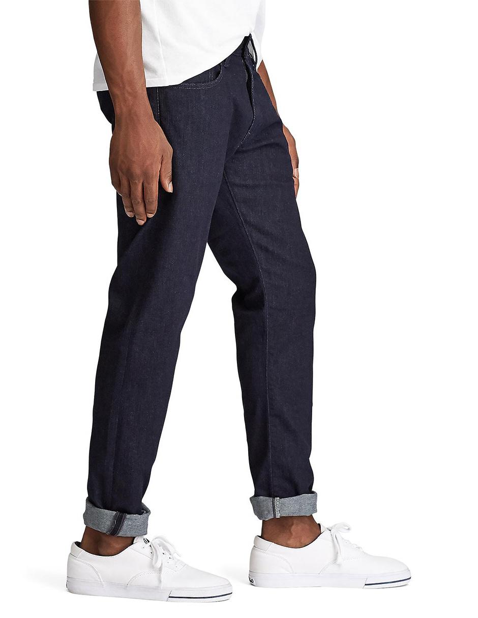 Jeans straight lavado obscuro para hombre 2