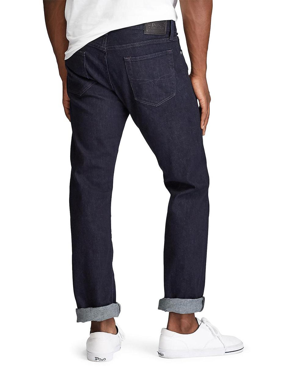 Jeans straight lavado obscuro para hombre 3