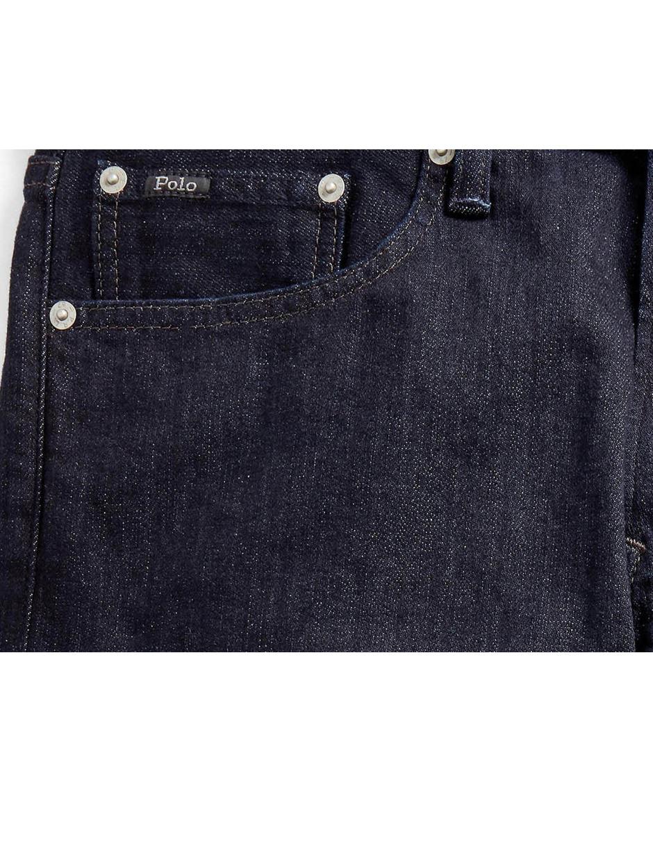 Jeans straight lavado obscuro para hombre 5