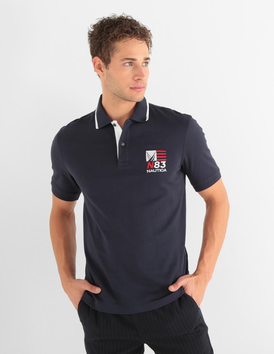 Playera tipo polo Nautica estampado liso para hombre en Liverpool