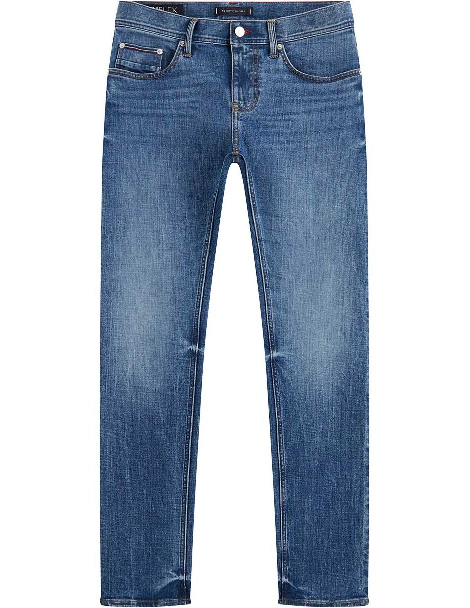 Jeans straight lavado obscuro para hombre 1