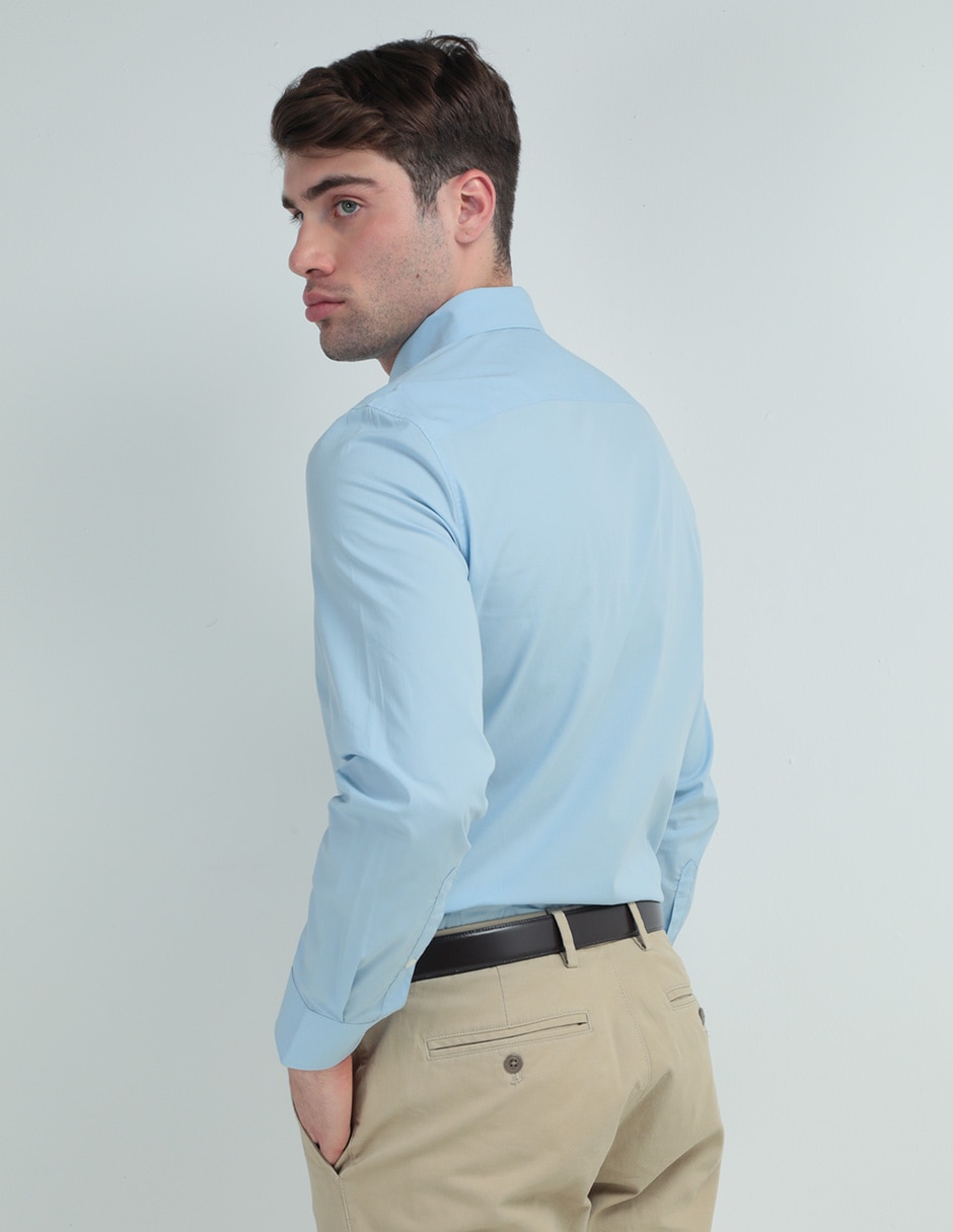 Camisa casual de algodón manga larga para hombre 2