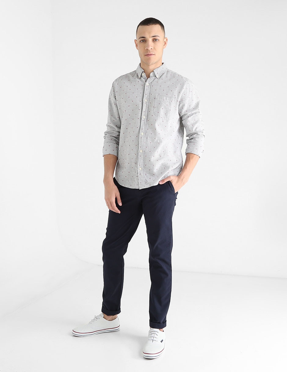 Pantalón recto de algodón para hombre 4