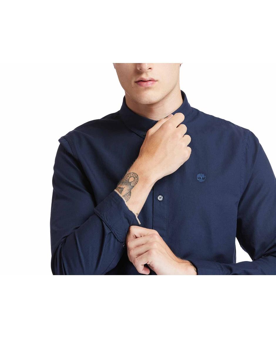 Camisa casual de algodón manga larga para hombre 4
