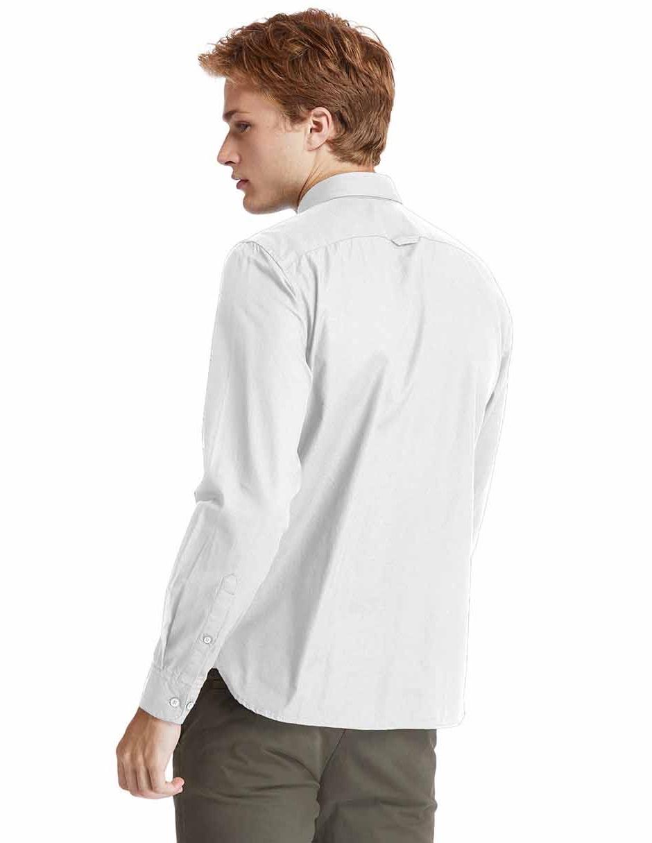 Camisa casual de algodón manga larga para hombre 2