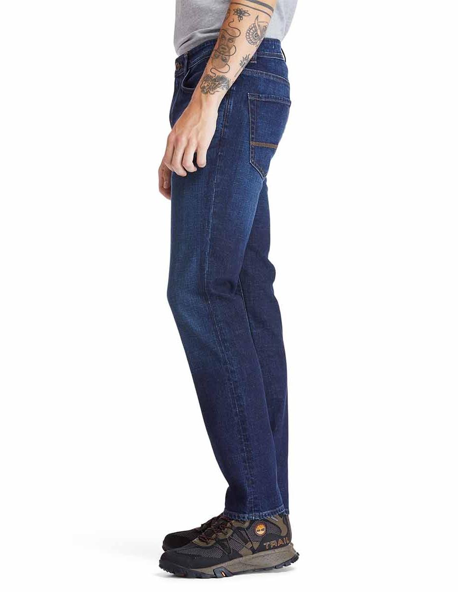 Jeans straight lavado obscuro para hombre 3