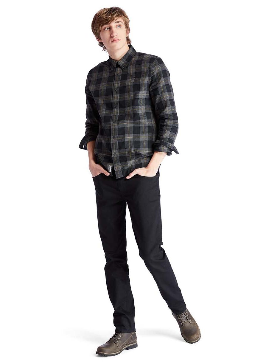 Jeans straight lavado obscuro para hombre 5