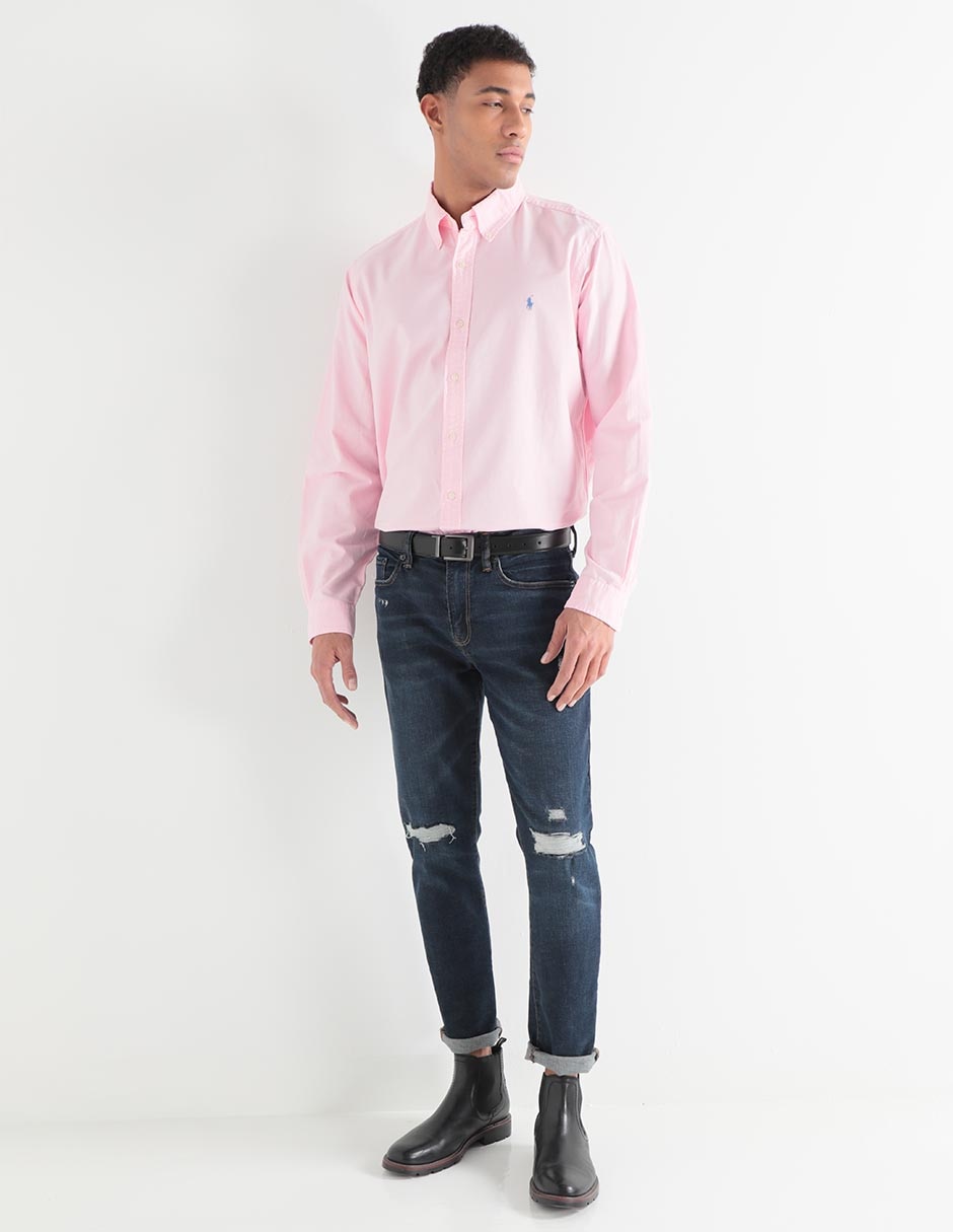 Camisa casual Polo Ralph Lauren de algodón manga larga para hombre 3