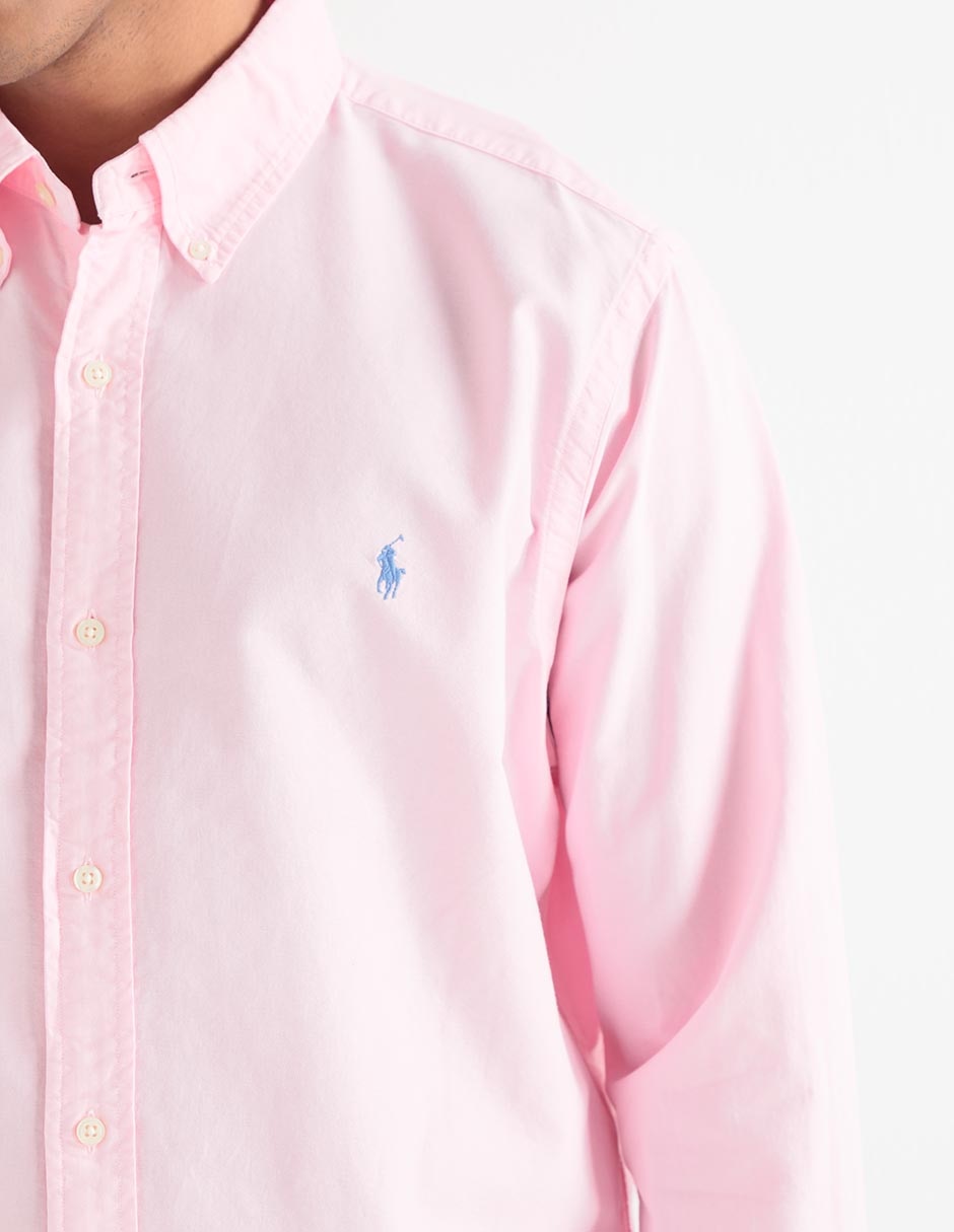 Camisa casual Polo Ralph Lauren de algodón manga larga para hombre 4