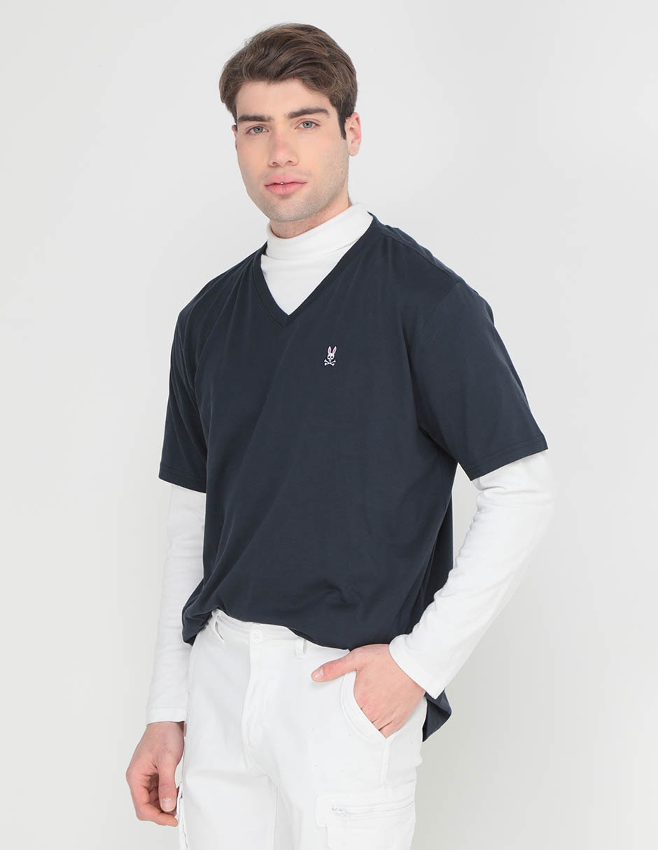 Playera cuello v para hombre