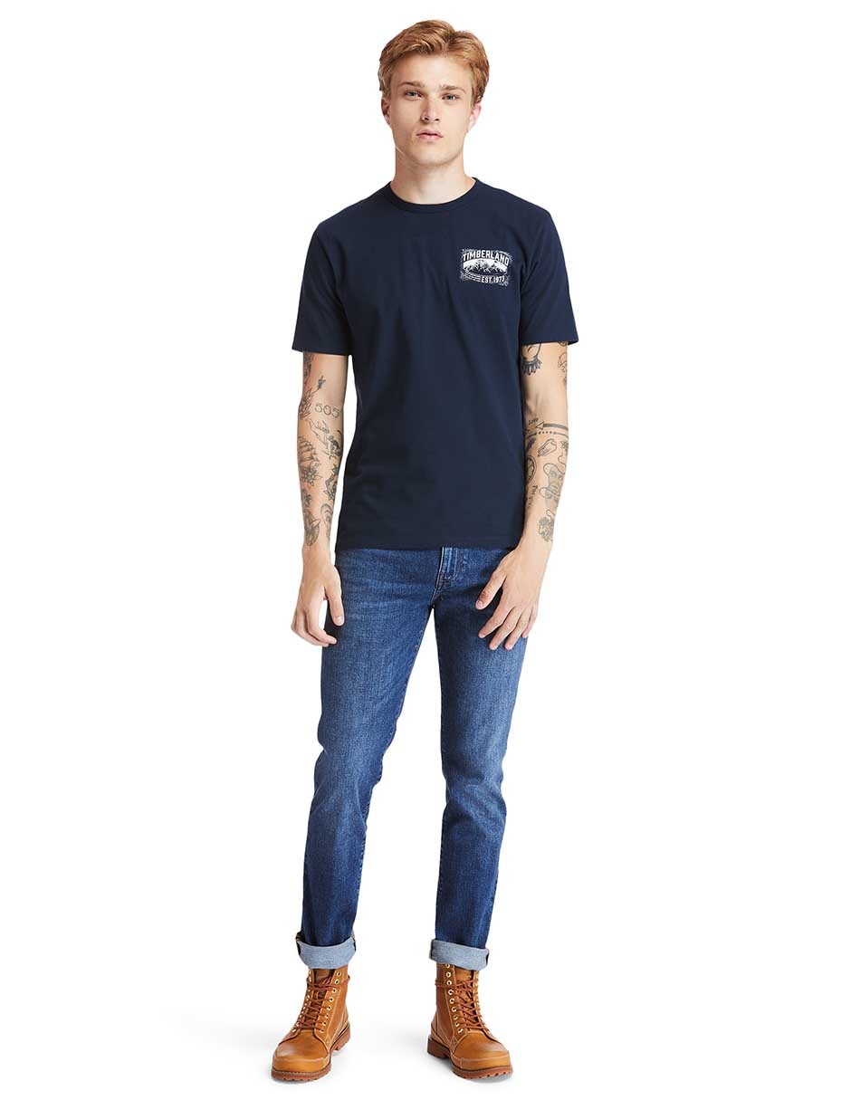 Jeans slim deslavado para hombre 5