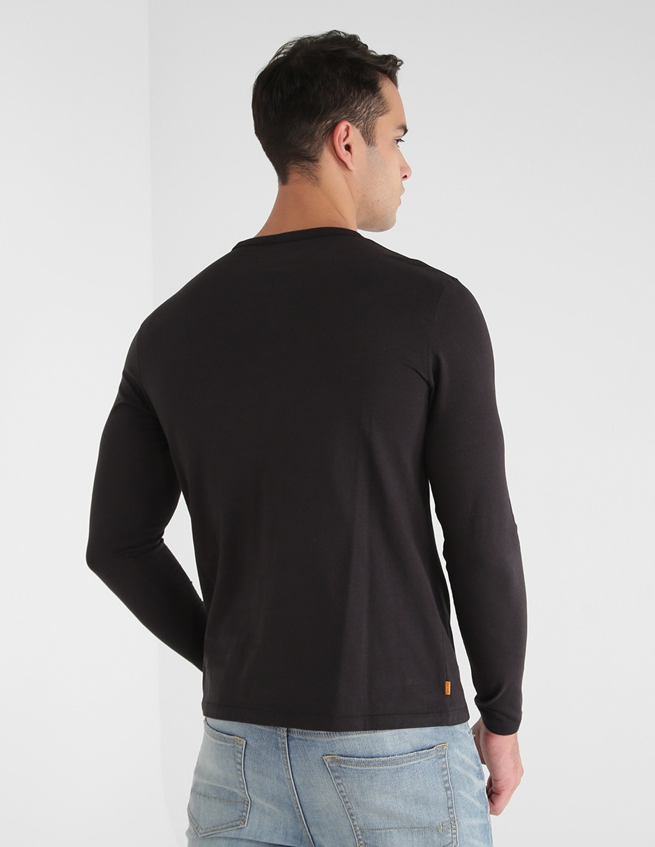 Playera Ls treelg ringer cuello redondo para hombre 2