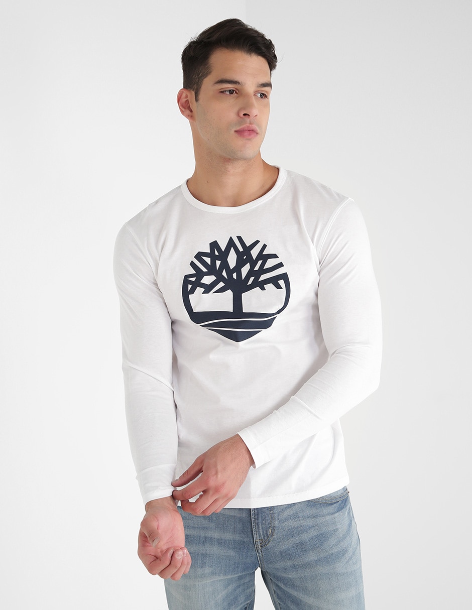 Playera Ls treelg ringer cuello redondo para hombre 1
