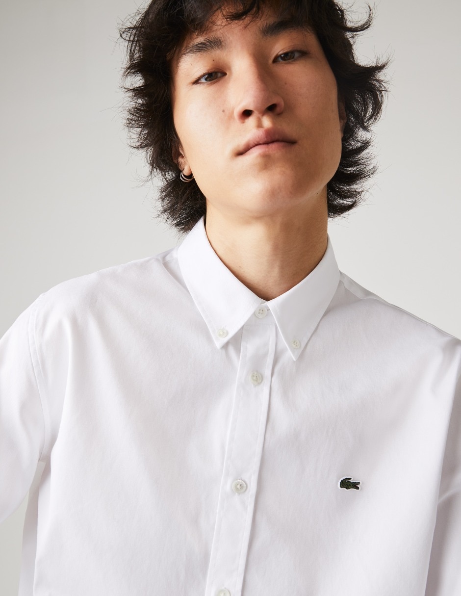Camisa casual de algodón manga larga para hombre 5
