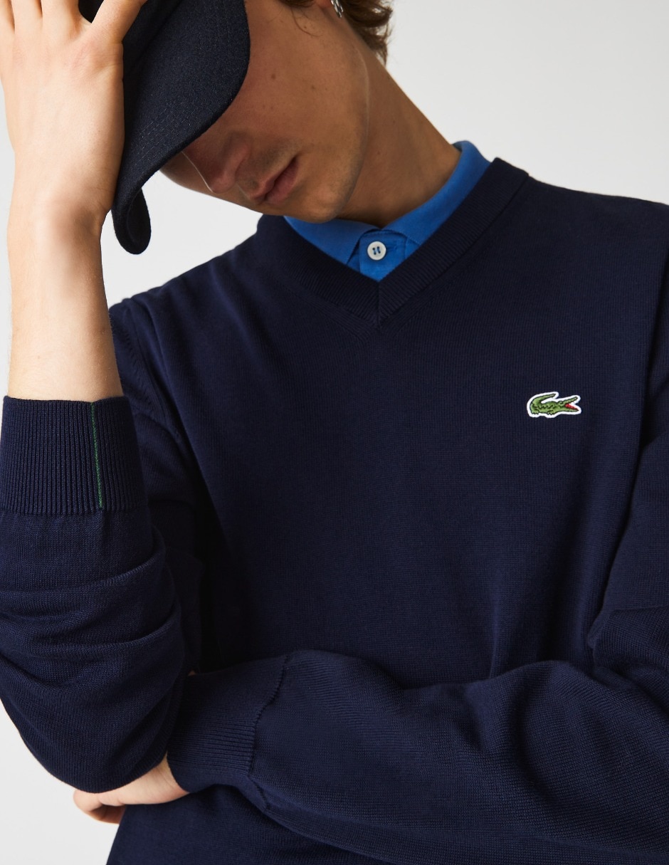 Suéter cuello V para hombre 2
