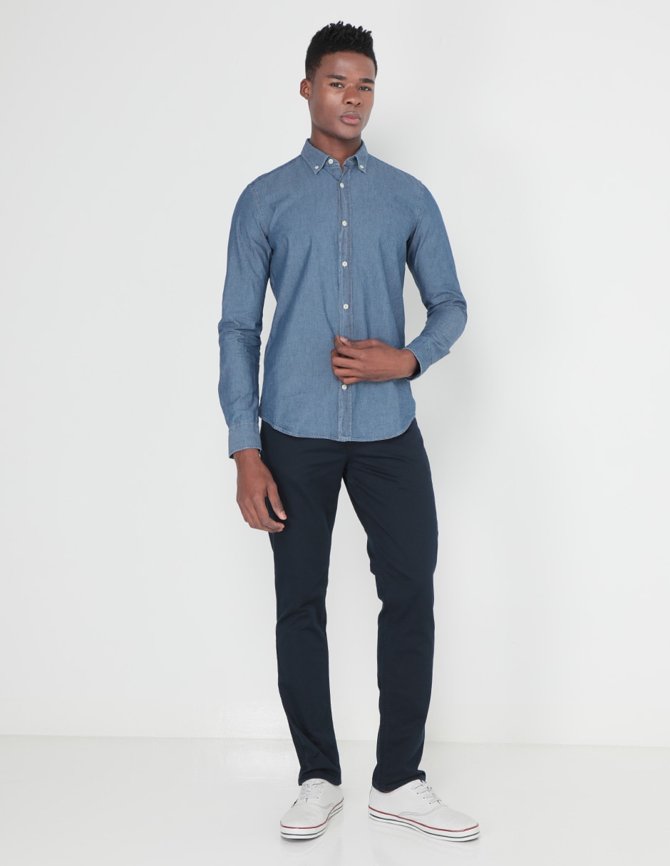 Pantalón slim de algodón para hombre 3