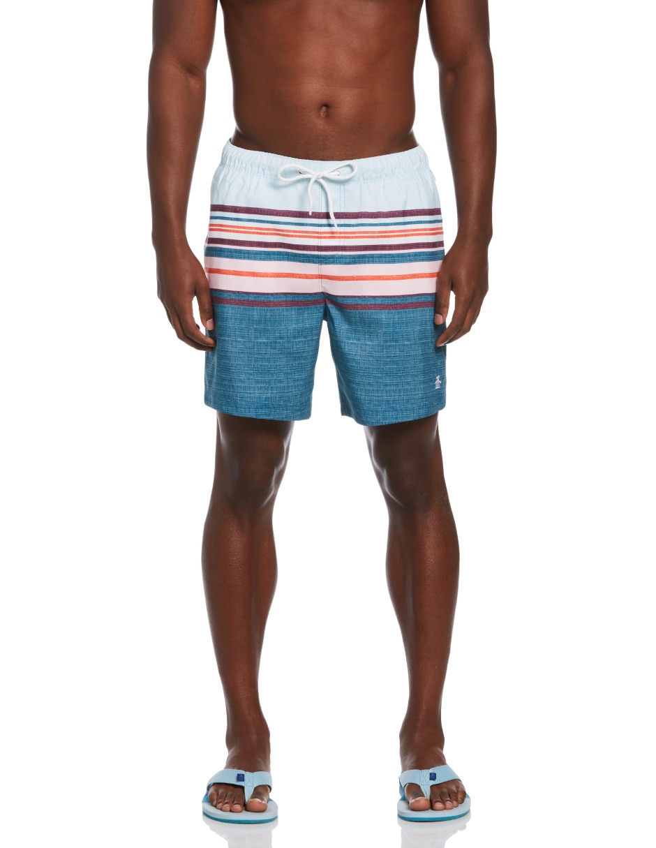 Traje de baño Original Penguin estampado a rayas con bolsillos para hombre  en Liverpool