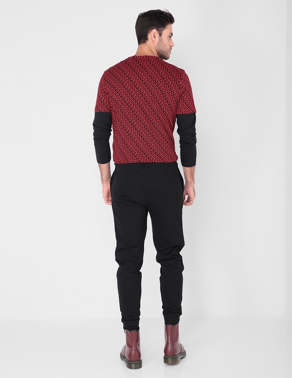 Pants regular con jareta para hombre 2