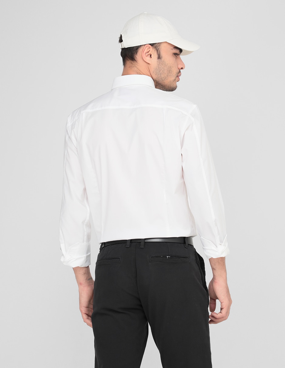 Camisa casual de algodón manga larga para hombre 2