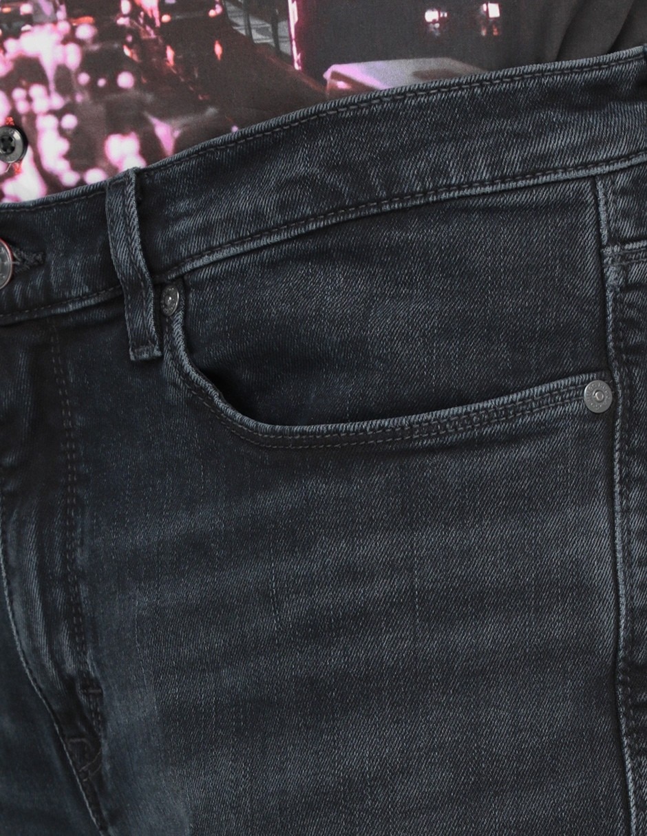 Jeans slim deslavado para hombre