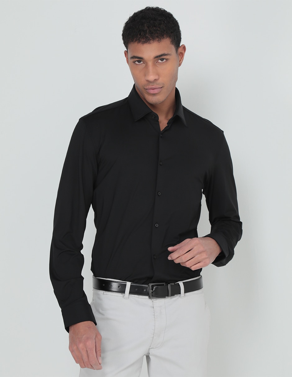 Camisa casual de manga larga para hombre