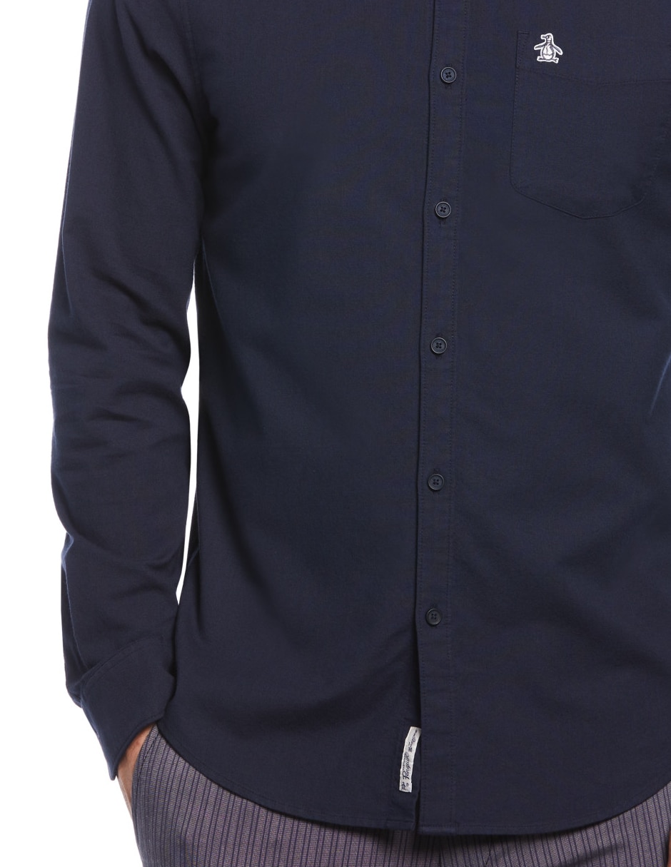 Camisa casual de algodón manga larga para hombre 4