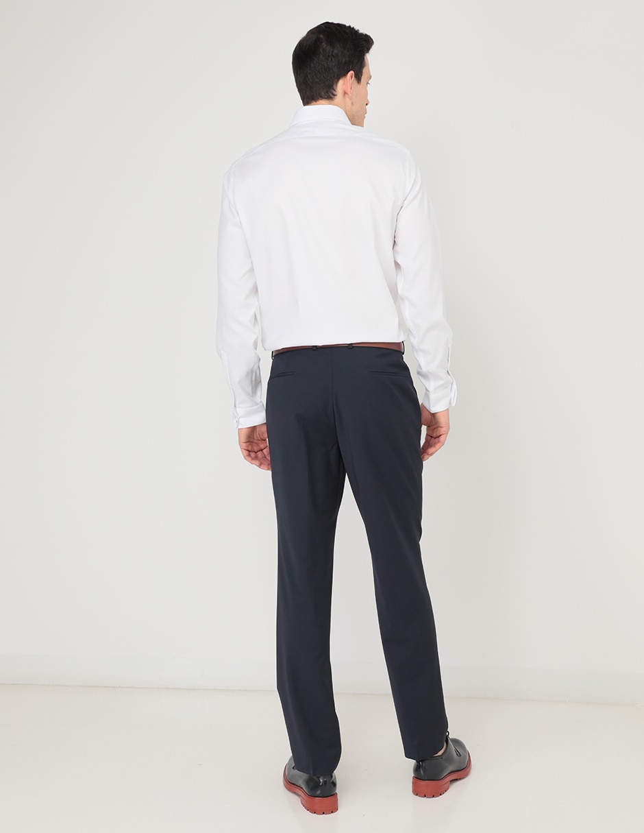 Pantalón de vestir slim de algodón para hombre 2