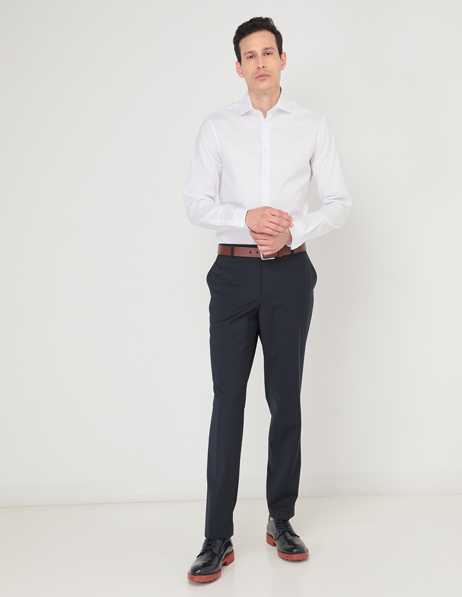 Pantalón de vestir slim de algodón para hombre 3
